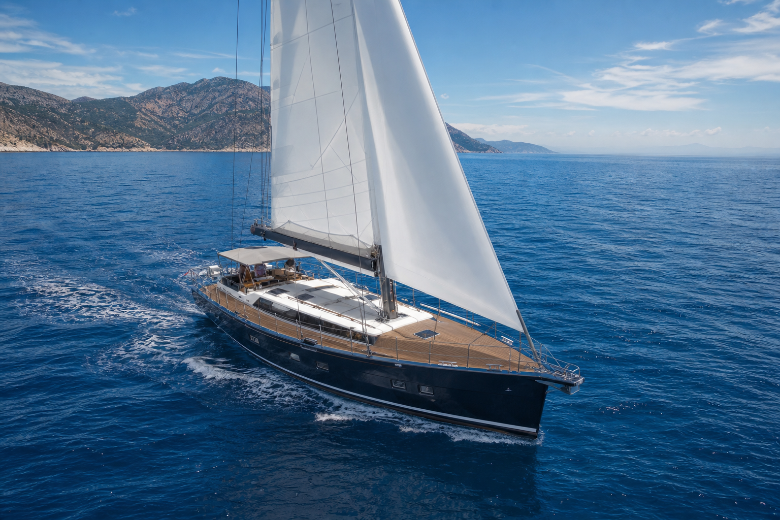 Yacht on Open Sea Yacht on Open Sea